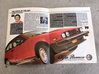 Alfa Romeo Mario Andretti folleto de ventas para el NUEVO GTV6 bonito Foto 1 de 3