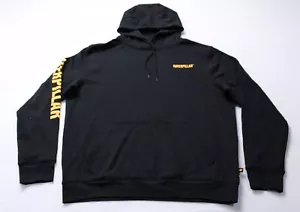 Caterpillar Men's Arm Chest Logo Graphic Hoodie EJ3 Black/Yellow Size XL NWT - Picture 1 of 6
