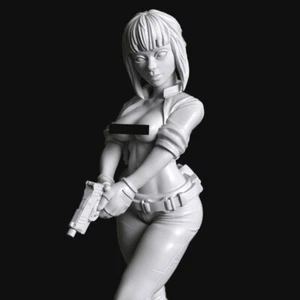 Cyberpunk Police Officer 01c - 28mm Scale Resin Miniature by Manufaktura - Picture 1 of 4