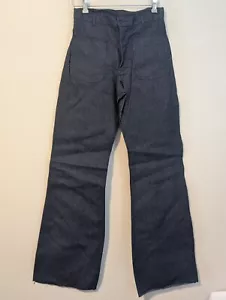 US Navy Military Utility Jeans Hombres 29 Campana Parte Inferior Acampanado Ignífugo Azul De Colección - Imagen 1 de 10