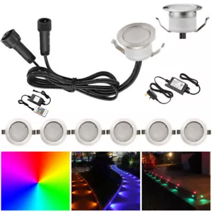 1-50pcs LED Decking Light 31mm RGB Garden Patio Kitchen Plinth Lights IP67 Lamp - Picture 1 of 15
