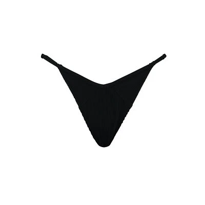 Puma Swim Damen Ribbed Tanga Brief Slip Black Combo XS S M L XL NEU - Bild 1 von 2