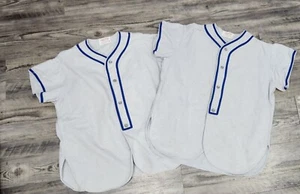 2 Vtg Rawlings Wool "The Mark Of A Pro" Baseball Jerseys Size XL #4 And #7 READ - Picture 1 of 20