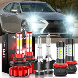 For 2011-2015 Lexus IS250 IS350 LED HID Headlight High&Low Beam +Fog Light Bulbs - Picture 1 of 11