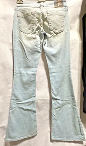 NEU True Religion Marken Jeans Damen 29 x 34 Morgan Wide Leg Flare hellblau - Bild 1 von 9