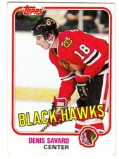 1981-82 TOPPS #W75 DENIS SAVARD (RC) Rookie Chicago Blackhawks Hockey Card