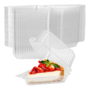 100Pcs e Cheesecake Boxes Slice Cake Box e Pie Holders Cake B A9T6 - Picture 1 of 10