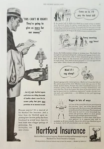 1945 Hartford Insurance Vintage Ad This can be right - Bild 1 von 1