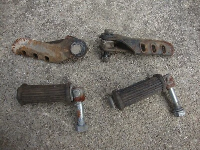 1977 Harley Davidson SX250 oem FRONT + REAR PEGS Left Right Aermacchi ss 250 175 - Image 1 of 3
