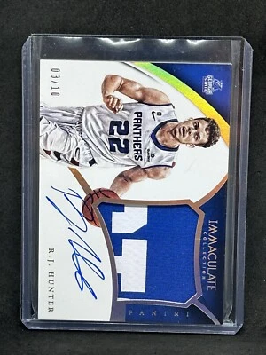 2015 Panini Immaculate Collegiate Premium /10 RJ Hunter RPA Rookie Patch Auto B5 - Image 1 of 2