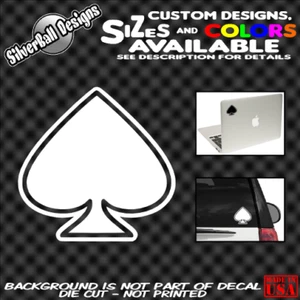 Calcomanía de vinilo personalizada ACE of SPADES Harley Rat Hot Rod ventana para automóvil computadora portátil 3DS camión  - Imagen 1 de 1