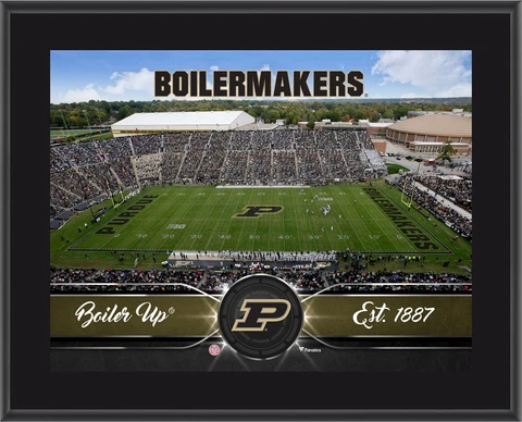 Boilermakers 10" x 13" Team Stadium Plaque - Fanatics Authentic Cover