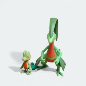 Pokemon Scale World 1/20 Scale TREECKO & GROVYLE 2.5" Mini Figure Nintendo Toy - Picture 1 of 6
