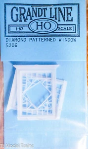 Grandt Line HO #5206 Diamond Patterned Window(2) Plastic / 1:87th Scale - Picture 1 of 1