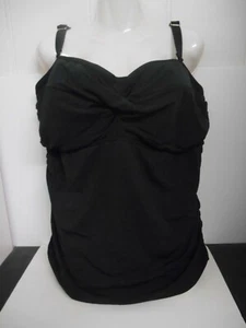New w/Tag~ Curve by Sunsets~Tankini Underwire Swim Top (ONLY) sz 22W in Black - Picture 1 of 8
