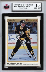 1990-91 OPC PREMIER #50 JAROMIR JAGR RC ROOKIE GRADED 10.0 GEM MINT (100519-10) - Bild 1 von 4