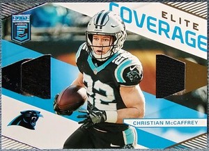 2019 Panini Donruss Elite -  Christian McCaffrey -  Elite Coverage WORN Patch