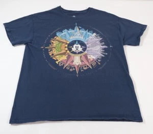 Camiseta Walt Disney World Discover The Magic Compass Azul Gráfico Talla L  - Imagen 1 de 7