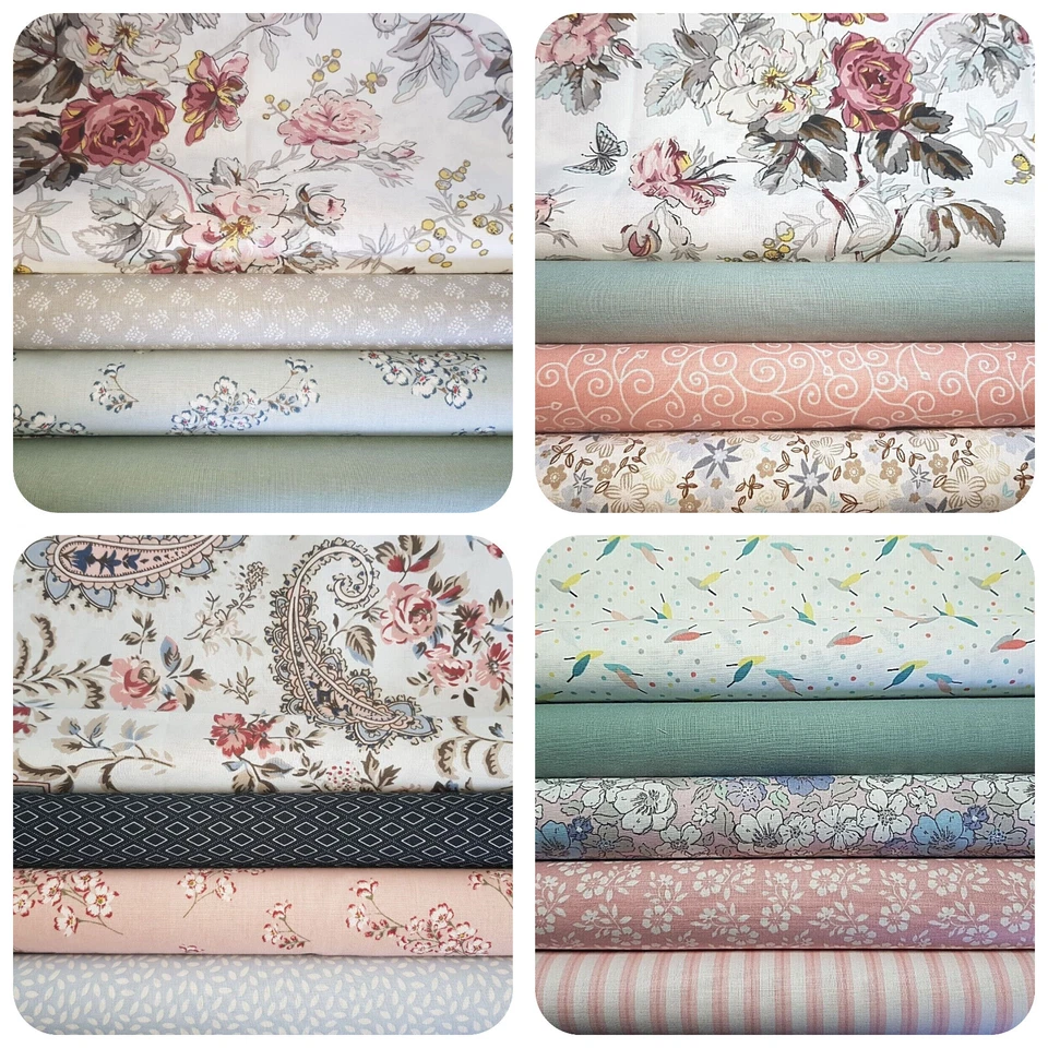 Stoffpaket 4-5  St. 22 x 50 cm Quiltpaket Patchworkstoffe 100% BW Stoffe - Bild 1 von 1