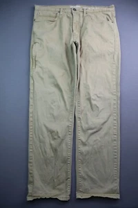 Men's Denizen Levi's 231 Athletic Fit Khaki Jeans Beige Size 34x32 (Meas 34x28) - Picture 1 of 10
