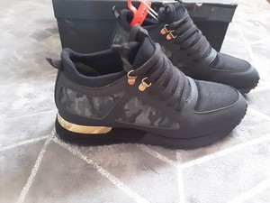 womens mallet trainers black