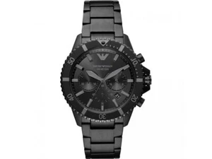 Orologio da uomo Emporio Armani AR11363 Diver quadrante nero All Black NUOVO - Foto 1 di 7