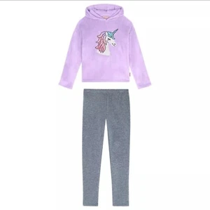 BCBG GIRLS 2 PIECE SET PLUSH HOODIE & LEGGING (Lilac, LARGE 14/16) NWT - Picture 1 of 6