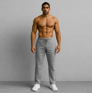 38" Inside Leg EXTRA LONG Grey Jogging Bottoms Fleece Gym Running 34"-38" Waist - Picture 1 of 2