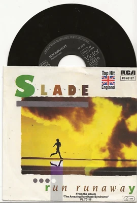 SLADE RUN RUNAWAY RARE 1984 SINGLE FROM GERMANY,UNION JACK SLEEVE - Image 1 of 2