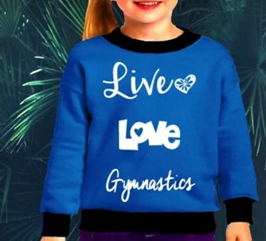 gymnastics sweatshirt girls & face mask  sweat shirt - Picture 1 of 3