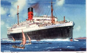 Postcard  Ship Cunard White Star Lancastria c1935 - Picture 1 of 1
