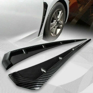 2pcs Carbon Fiber Car Side Fender Vent Air Wing Cover Trim Exterior Accessories - Picture 1 of 7