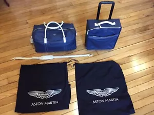 Aston Martin Luggage SET Flight Case + holdall Blue Cream GENUINE AM ACCESORY - Picture 1 of 9
