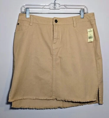 NUEVA FALDA VAQUERA WESTERN MUJER EVERON TALLA 8 - MARRÓN PAJIZO, FLECOS DESHILACHADOS CHIC Foto 1 de 4