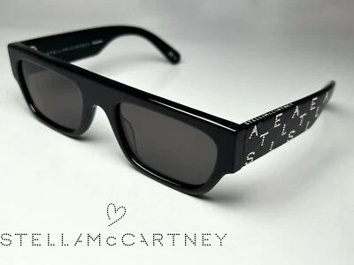Nuevas gafas de sol Stella McCartney SC0210S negras brillantes 54-140 auténticas Foto 1 de 4