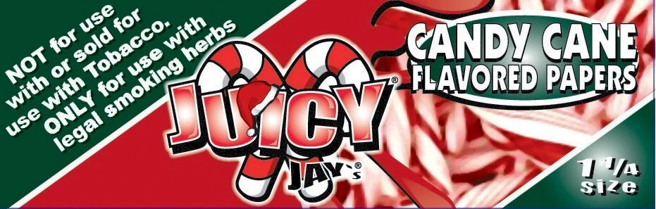 Juicy Jay's Candy Cane 1 1/4 Rolling Papers Free USA Shipping! - Image 1 of 1