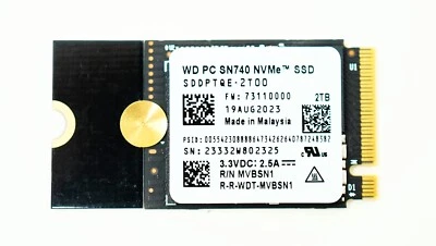 Western Digital WD SN740 2TB M.2 2242 NVMe PCIe 4x4 SSD, For Legion Go, Extender - Image 1 of 3