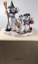 ~RARE- Lenox -Lynn Bywaters "A Halloween Adventure" Snowman Figurine