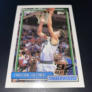 1992-93 Topps #334 Christian Laettner Rookie RC Timberwolves Duke NM-MINT - Picture 1 of 3