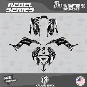 Graphics Kit for Yamaha RAPTOR 90 (2016-2023) Rebel Series - WHITE - Picture 1 of 6