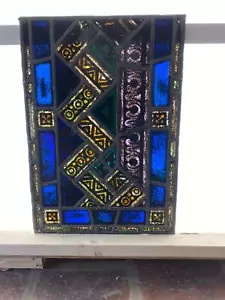 ANTIQUE GERMAN STAINED GLASS CHURCH WINDOW FROM A CLOSED CHURCH O17 - Picture 1 of 1
