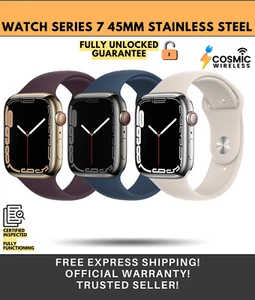 Apple Watch Series 7 45mm (GPS + Celular + WiFi) Acero Inoxidable - Excelente - Imagen 1 de 15