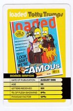 HOMER SIMPSON, LOADED - 10 YEARS OF TOTTY (TOP) TRUMPS CARD, RARE, PACK FRESH.