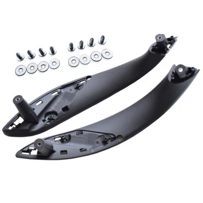Guarnição de puxador de porta interna esquerda e direita dianteira para 2013-2015 BMW 320i 328i 335i - Imagem 1 de 4