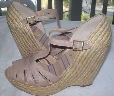 SPLENDID LOVELY PLATFORM WEDGE HEEL SANDAL ALMOND, SIZE 10 M NEW - Image 1 of 3