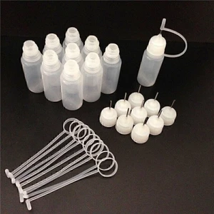 20pcs 10ml Empty Plastic Squeezable Liquid Dropper Bottles Needle Tip LDPE - Picture 1 of 8