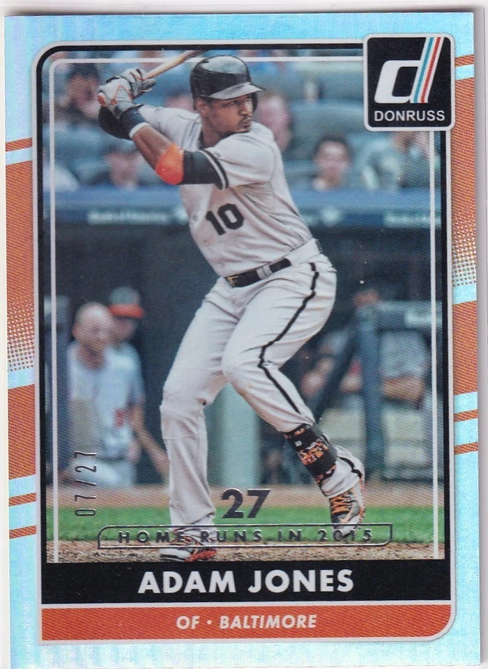ADAM JONES/27 DONRUSS TEMPORADA STAT LINE ORIOLES PARALELOS #140 2016 16 PANINI Foto 1 de 1