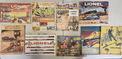 Lote De Colección De 9 Catálogos/Folletos Tren Lionel Años 50/60 Nostalgia Publicidad Foto 1 de 4