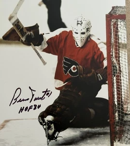 Bernie Parent signed 8x10 Custom Photo With HOF INSCRIPTION Guaranteed To Pass - Picture 1 of 2