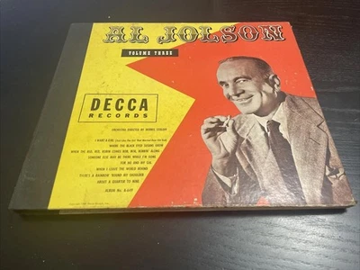 Al Jolson, 78 rpm Album(3), V+, al Jolson Volume Three, Decca A-649 - Image 1 of 4